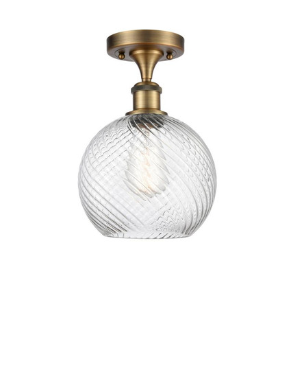 Twisted Swirl 1 Light Semi-Flush Mount part of the Ballston Collection (3442|516-1C-BB-G1214-8)