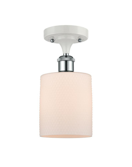 Cobbleskill - 1 Light - 5 inch - White Polished Chrome - Semi-Flush Mount (3442|516-1C-WPC-G111)