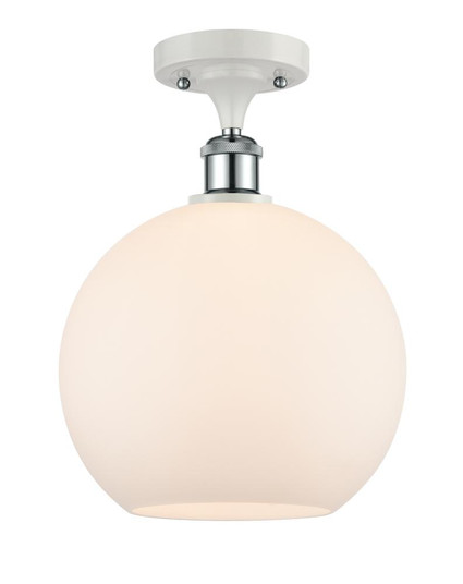 Athens - 1 Light - 10 inch - White Polished Chrome - Semi-Flush Mount (3442|516-1C-WPC-G121-10-LED)