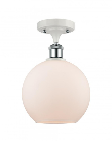 Athens - 1 Light - 8 inch - White Polished Chrome - Semi-Flush Mount (3442|516-1C-WPC-G121-LED)