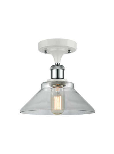 Orwell - 1 Light - 8 inch - White Polished Chrome - Semi-Flush Mount (3442|516-1C-WPC-G132-LED)