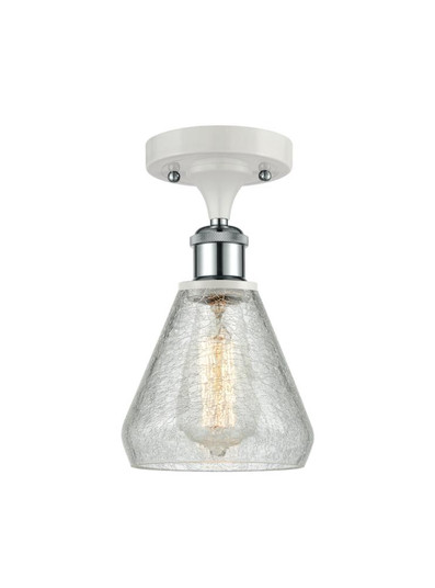 Conesus - 1 Light - 6 inch - White Polished Chrome - Semi-Flush Mount (3442|516-1C-WPC-G275)
