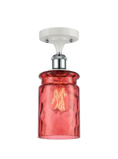 Candor 1 Light Semi-Flush Mount (3442|516-1C-WPC-G352-RD-LED)