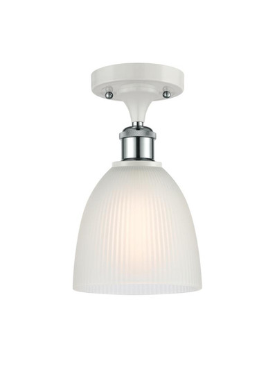 Castile - 1 Light - 6 inch - White Polished Chrome - Semi-Flush Mount (3442|516-1C-WPC-G381-LED)