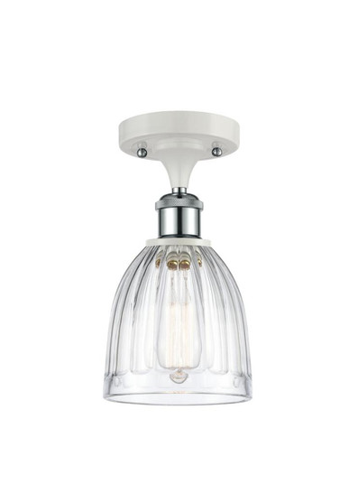 Brookfield - 1 Light - 6 inch - White Polished Chrome - Semi-Flush Mount (3442|516-1C-WPC-G442-LED)