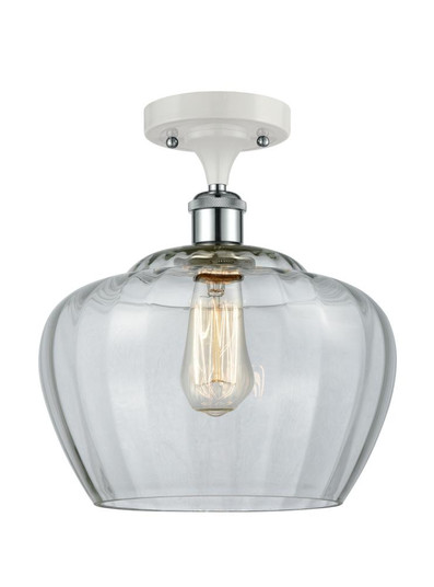 Fenton - 1 Light - 11 inch - White Polished Chrome - Semi-Flush Mount (3442|516-1C-WPC-G92-L)