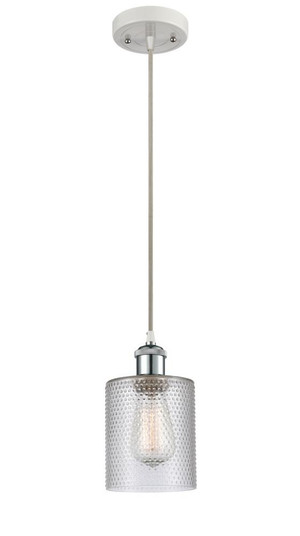 Cobbleskill - 1 Light - 5 inch - White Polished Chrome - Cord hung - Mini Pendant (3442|516-1P-WPC-G112)
