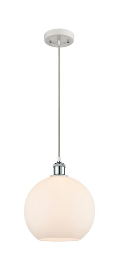 Athens - 1 Light - 10 inch - White Polished Chrome - Cord hung - Mini Pendant (3442|516-1P-WPC-G121-10)