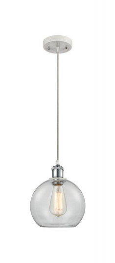 Athens - 1 Light - 8 inch - White Polished Chrome - Cord hung - Mini Pendant (3442|516-1P-WPC-G122-LED)