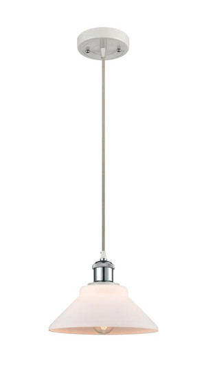 Orwell - 1 Light - 8 inch - White Polished Chrome - Cord hung - Mini Pendant (3442|516-1P-WPC-G131)