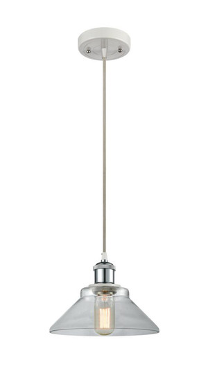 Orwell - 1 Light - 8 inch - White Polished Chrome - Cord hung - Mini Pendant (3442|516-1P-WPC-G132-LED)
