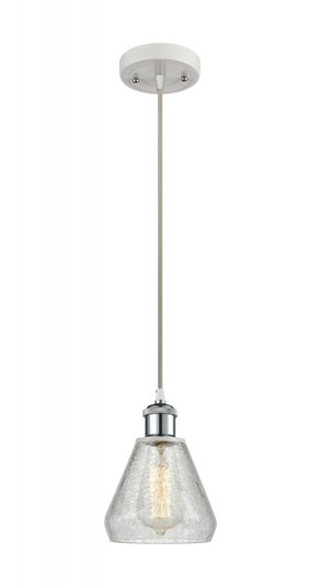 Conesus - 1 Light - 6 inch - White Polished Chrome - Cord hung - Mini Pendant (3442|516-1P-WPC-G275-LED)