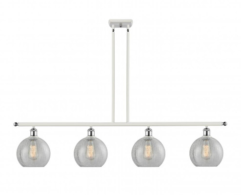 Athens - 4 Light - 48 inch - White Polished Chrome - Stem hung - Island Light (3442|516-4I-WPC-G125-LED)