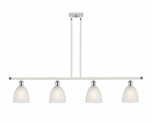 Castile - 4 Light - 48 inch - White Polished Chrome - Stem hung - Island Light (3442|516-4I-WPC-G381-LED)