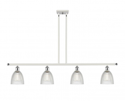 Castile - 4 Light - 48 inch - White Polished Chrome - Stem hung - Island Light (3442|516-4I-WPC-G382)