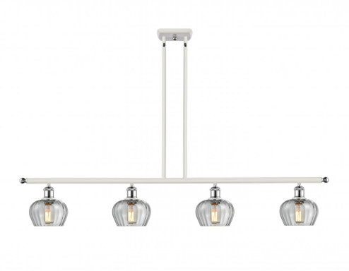 Fenton - 4 Light - 48 inch - White Polished Chrome - Stem hung - Island Light (3442|516-4I-WPC-G92)