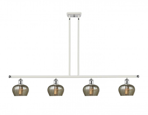 Fenton - 4 Light - 48 inch - White Polished Chrome - Stem hung - Island Light (3442|516-4I-WPC-G96-LED)