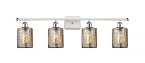 Cobbleskill - 4 Light - 35 inch - White Polished Chrome - Bath Vanity Light (3442|516-4W-WPC-G116)