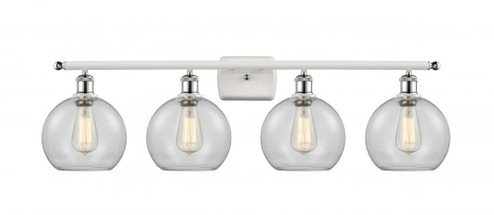 Athens - 4 Light - 38 inch - White Polished Chrome - Bath Vanity Light (3442|516-4W-WPC-G122)