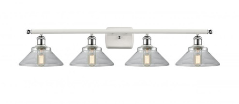 Orwell - 4 Light - 38 inch - White Polished Chrome - Bath Vanity Light (3442|516-4W-WPC-G132-LED)