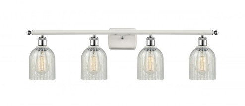 Caledonia - 4 Light - 35 inch - White Polished Chrome - Bath Vanity Light (3442|516-4W-WPC-G2511-LED)