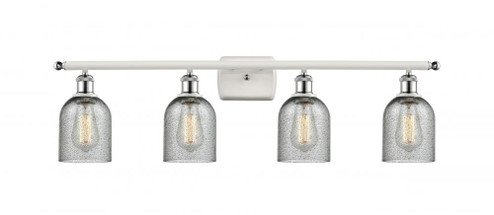 Caledonia - 4 Light - 35 inch - White Polished Chrome - Bath Vanity Light (3442|516-4W-WPC-G257-LED)