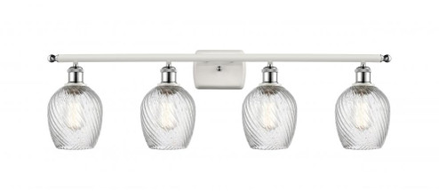 Salina - 4 Light - 36 inch - White Polished Chrome - Bath Vanity Light (3442|516-4W-WPC-G292-LED)