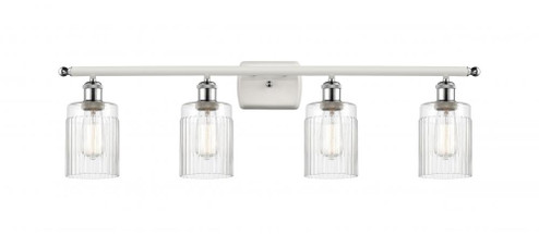 Hadley - 4 Light - 35 inch - White Polished Chrome - Bath Vanity Light (3442|516-4W-WPC-G342-LED)