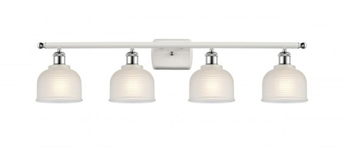 Dayton - 4 Light - 36 inch - White Polished Chrome - Bath Vanity Light (3442|516-4W-WPC-G411-LED)