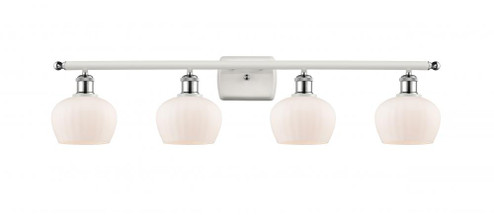 Fenton - 4 Light - 37 inch - White Polished Chrome - Bath Vanity Light (3442|516-4W-WPC-G91-LED)