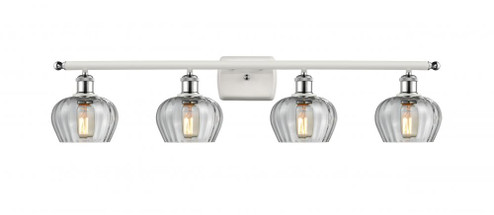 Fenton - 4 Light - 37 inch - White Polished Chrome - Bath Vanity Light (3442|516-4W-WPC-G92-LED)
