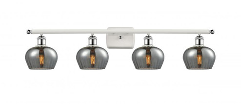 Fenton - 4 Light - 37 inch - White Polished Chrome - Bath Vanity Light (3442|516-4W-WPC-G93-LED)