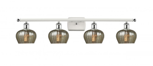 Fenton - 4 Light - 37 inch - White Polished Chrome - Bath Vanity Light (3442|516-4W-WPC-G96-LED)