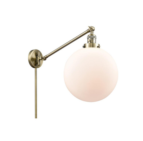 Beacon - 1 Light - 12 inch - Antique Brass -Adjustable Swing Arm (3442|237-AB-G201-12-LED)