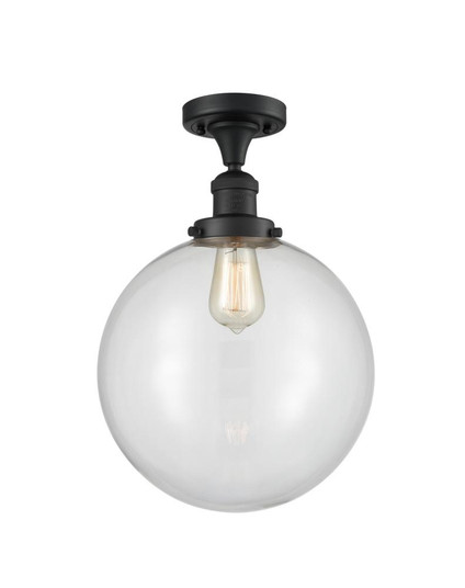 Beacon - 1 Light - 12 inch - Matte Black - Semi-Flush Mount (3442|517-1CH-BK-G202-12)