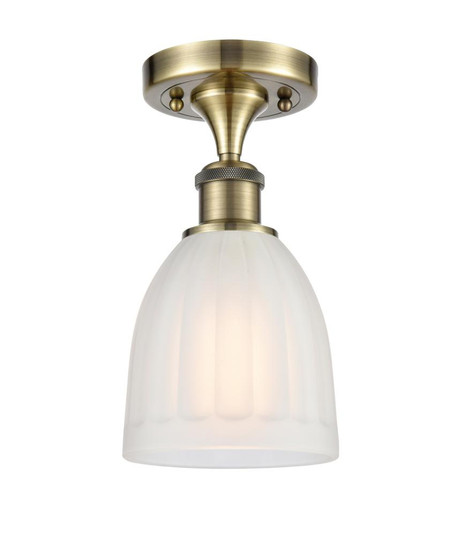 Brookfield - 1 Light - 6 inch - Antique Brass - Semi-Flush Mount (3442|516-1C-AB-G441-LED)