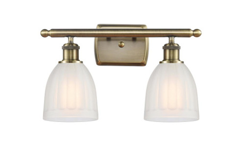 Brookfield - 2 Light - 16 inch - Antique Brass - Bath Vanity Light (3442|516-2W-AB-G441-LED)