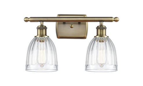 Brookfield - 2 Light - 16 inch - Antique Brass - Bath Vanity Light (3442|516-2W-AB-G442-LED)