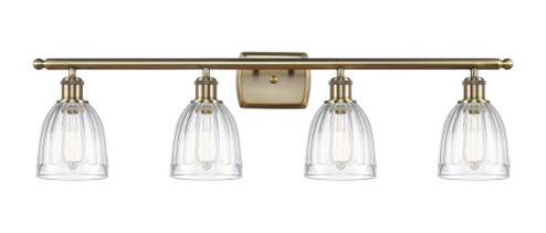 Brookfield - 4 Light - 36 inch - Antique Brass - Bath Vanity Light (3442|516-4W-AB-G442-LED)