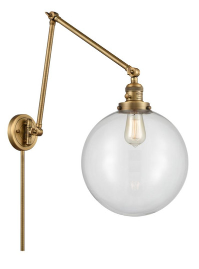 Beacon - 1 Light - 12 inch - Brushed Brass -Adjustable Swing Arm (3442|238-BB-G202-12)