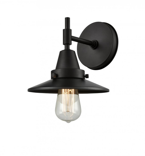 Railroad - 1 Light - 8 inch - Matte Black - Sconce (3442|447-1W-BK-M6-BK)