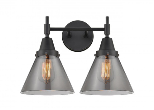 Cone - 2 Light - 17 inch - Matte Black - Bath Vanity Light (3442|447-2W-BK-G43-LED)