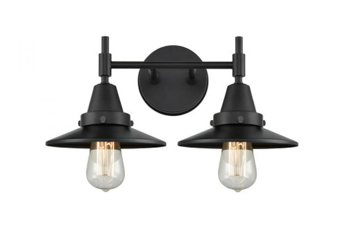 Railroad - 2 Light - 17 inch - Matte Black - Bath Vanity Light (3442|447-2W-BK-M6-BK)