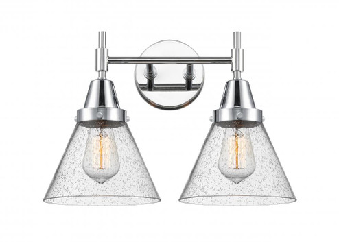Cone - 2 Light - 17 inch - Polished Chrome - Bath Vanity Light (3442|447-2W-PC-G44-LED)