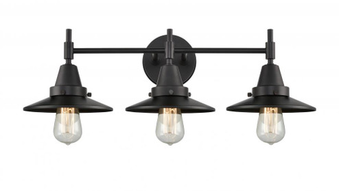 Railroad - 3 Light - 26 inch - Matte Black - Bath Vanity Light (3442|447-3W-BK-M6-BK-LED)