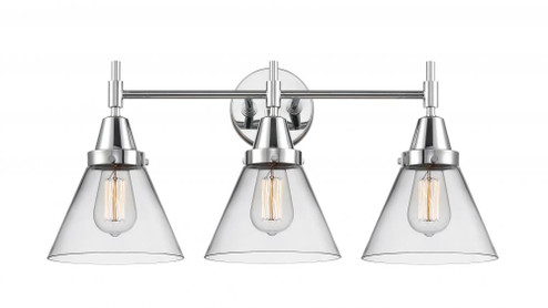 Cone - 3 Light - 26 inch - Polished Chrome - Bath Vanity Light (3442|447-3W-PC-G42-LED)