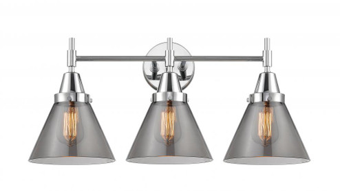 Cone - 3 Light - 26 inch - Polished Chrome - Bath Vanity Light (3442|447-3W-PC-G43-LED)