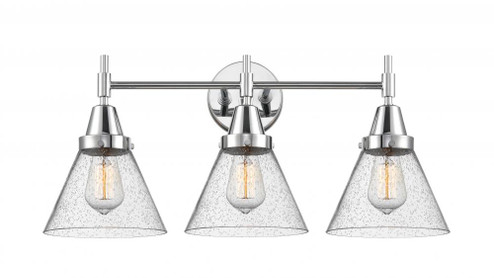 Cone - 3 Light - 26 inch - Polished Chrome - Bath Vanity Light (3442|447-3W-PC-G44-LED)