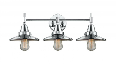 Railroad - 3 Light - 26 inch - Polished Chrome - Bath Vanity Light (3442|447-3W-PC-M7-PC)
