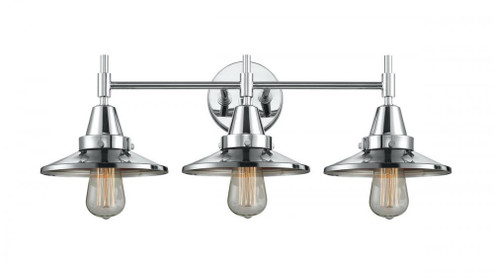 Railroad - 3 Light - 26 inch - Polished Chrome - Bath Vanity Light (3442|447-3W-PC-M7-PC-LED)